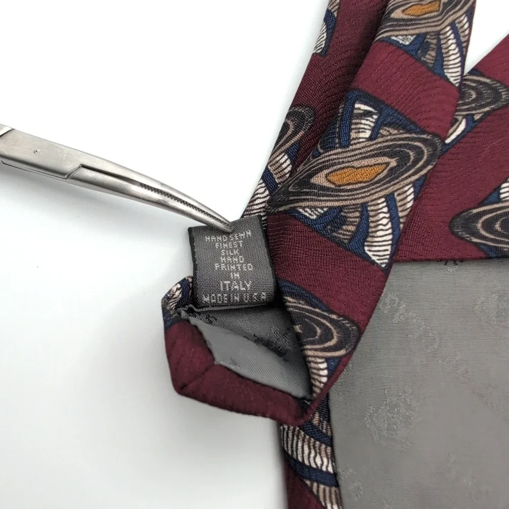 Robert Talbott Best of‎ Class Silk Necktie Maroon Abstract Design
